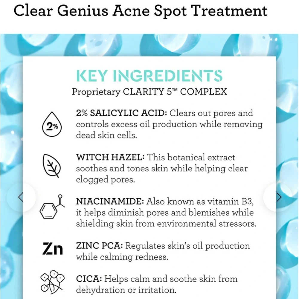 Bliss 2 Clear Genius Acne Spot Treatment * Salicylic Acid Treatment  2 per order - Picture 4 of 5